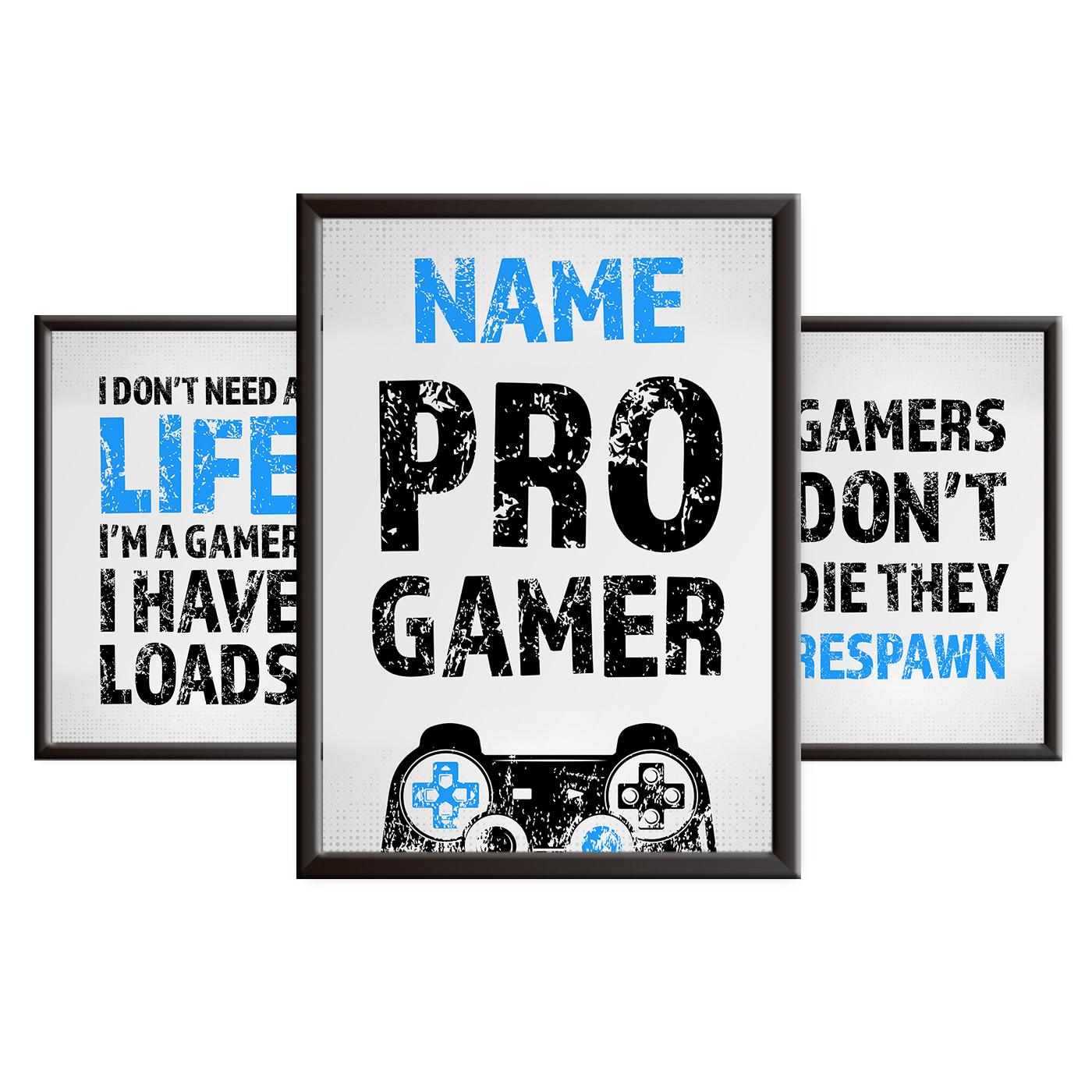 Pro Gamer - Gaming Print Set - PS - Blue