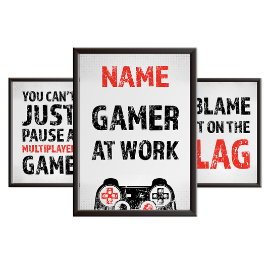 Gamer at Work - Gaming Print Set - PS - Red