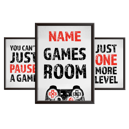 Gamers Games Room - Gaming Print Set - PS - Red