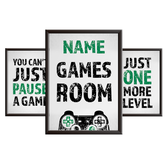 Gamers Games Room - Gaming Print Set - PS - Green