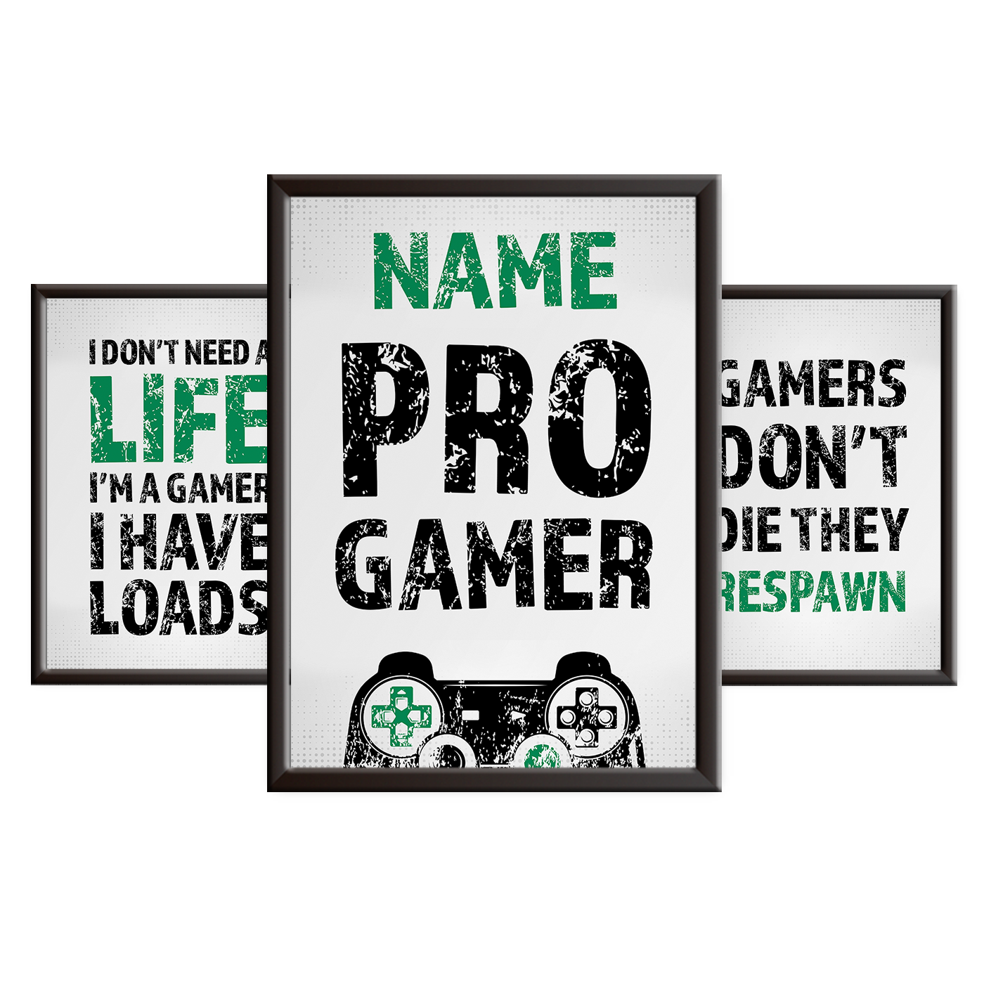 Pro Gamer - Gaming Print Set - PS - Green