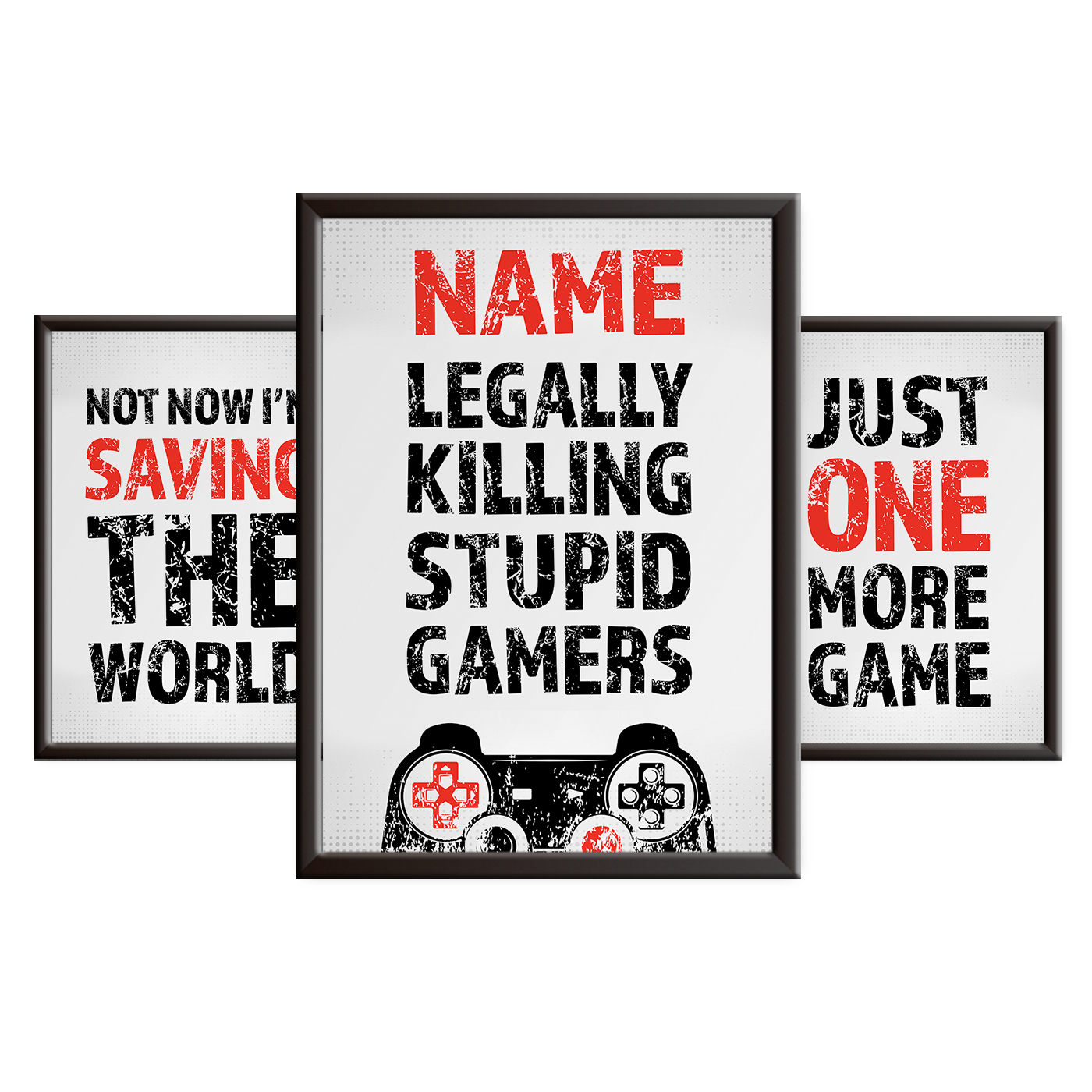 Legally Killing Stupid Gamers - Gaming Print Set - PS - Red