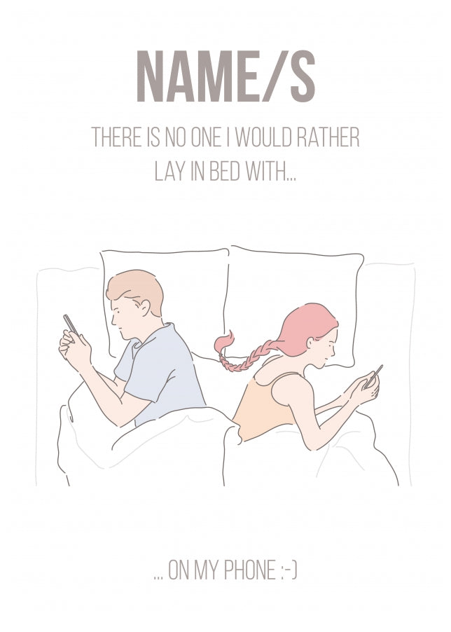Funny Cards for Partner - Lay in Bed With