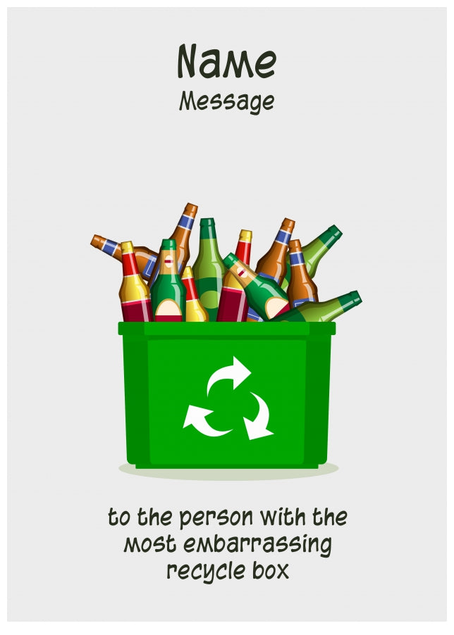 Dad Birthday Card - Embarrassing Recycle Box