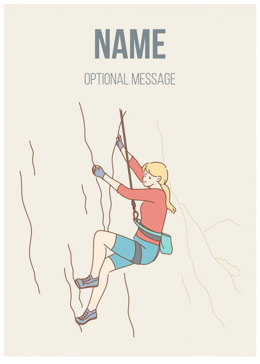 Rock Climbing Greetings Card for Her