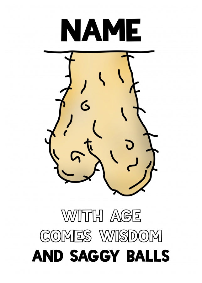 Personalised Saggy Balls Card