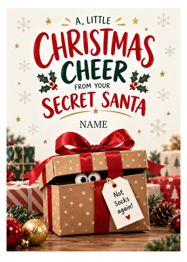 Personalised Secret Santa Christmas Card