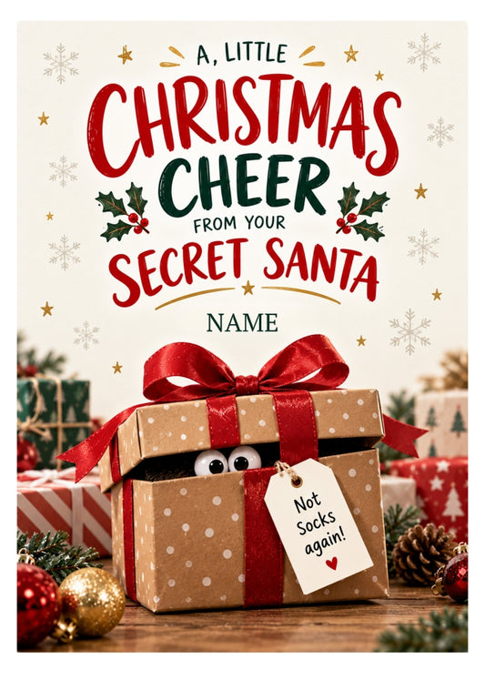 Personalised Secret Santa Christmas Card