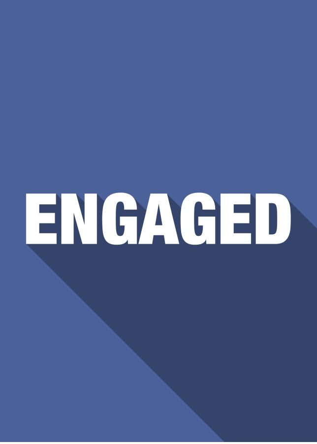 Engaged Card - Shadow Design Engagement Cards for Couples