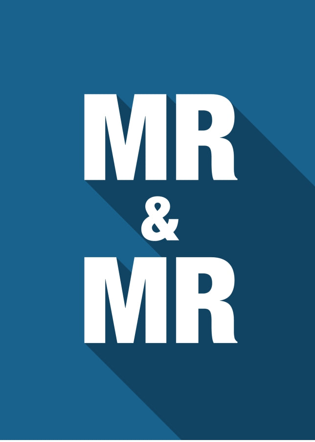 Mr and Mr Wedding Card for Two Grooms - Gay Wedding Cards