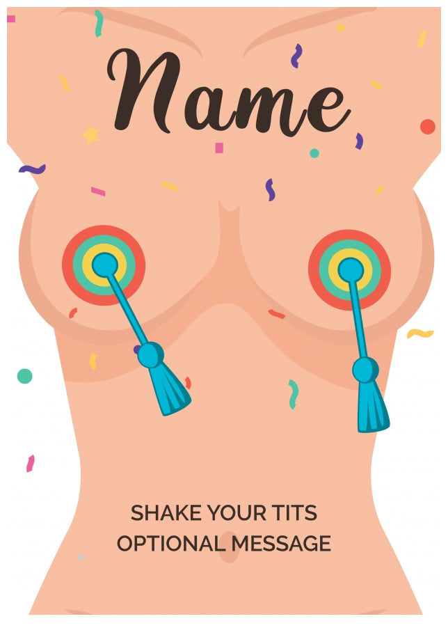 Funny Birthday Card for Women - Shake Your T*ts!