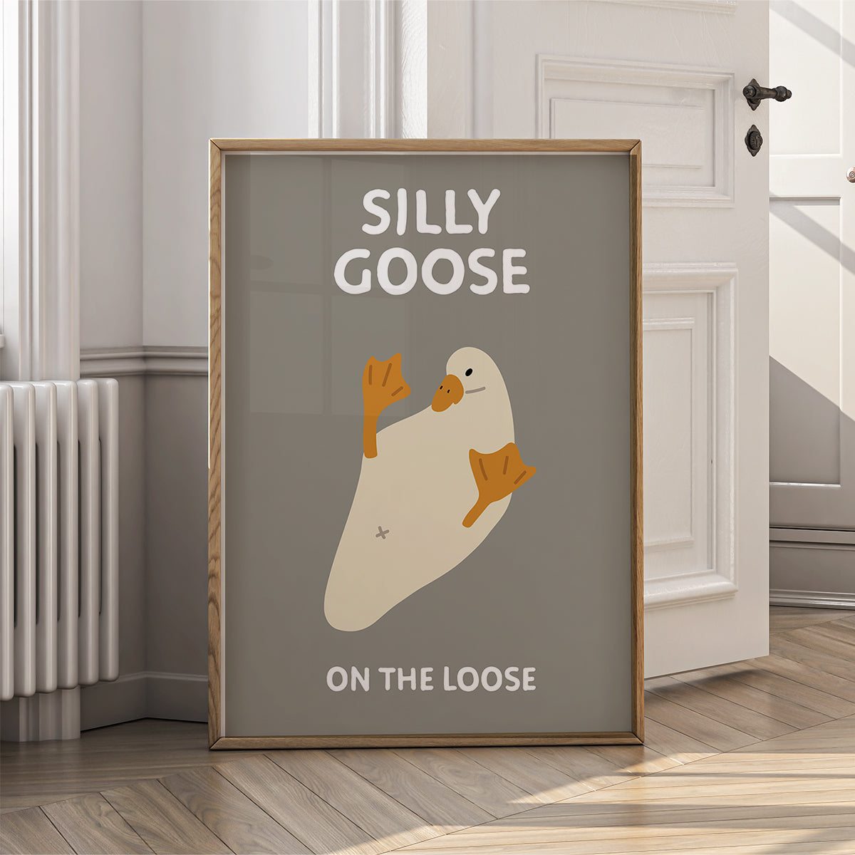 Living Room Wall Art Print - Silly Goose on the Loose Poster - {VARIATION}