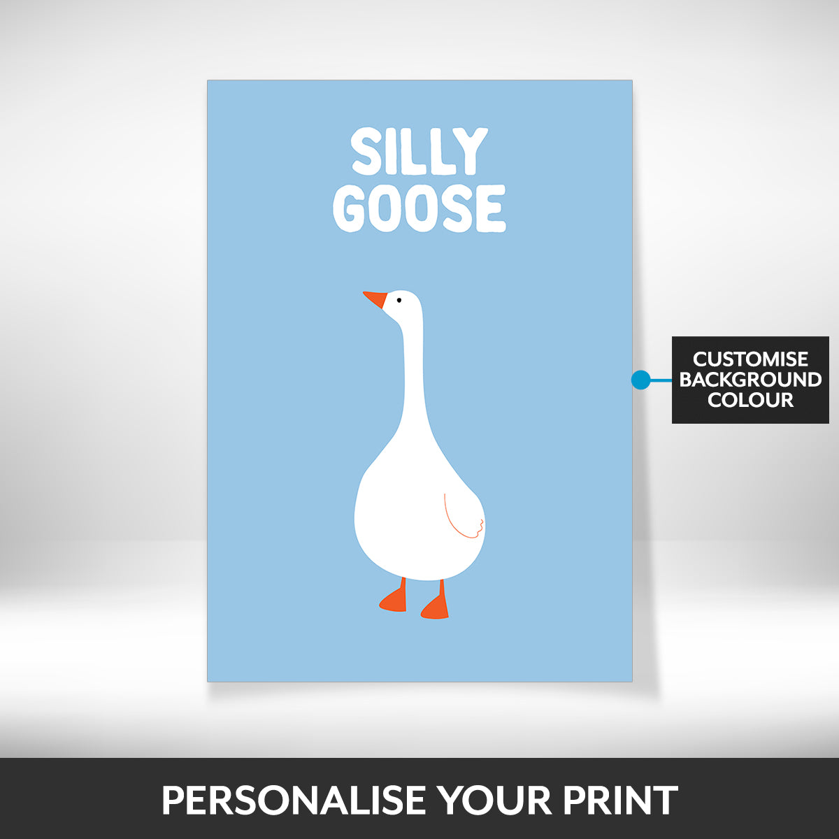 What can be personalised on this cute room decor