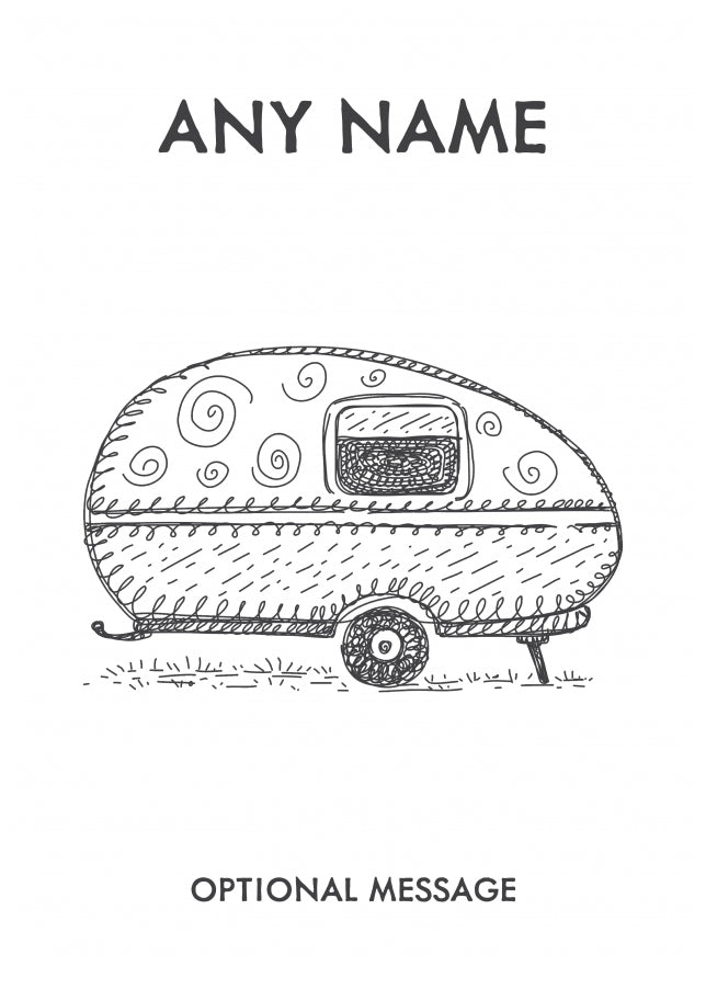 Caravan Greetings Card - Sketch– HeyChimp