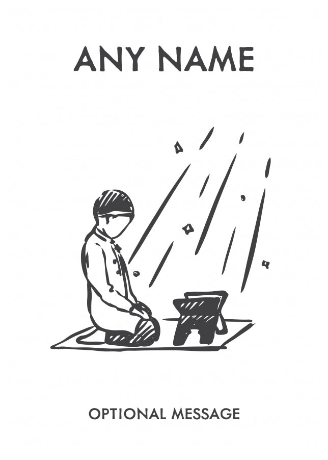 Muslim Boy Greetings Card - Praying