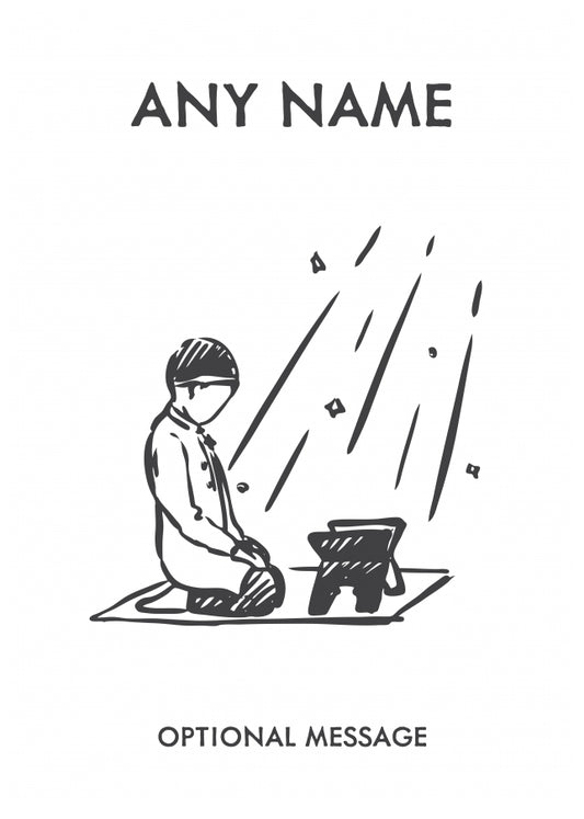 Muslim Boy Greetings Card - Praying