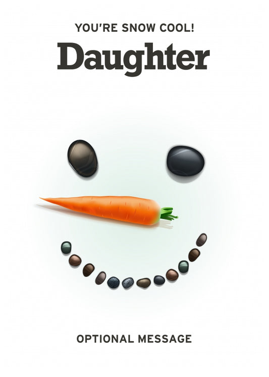 Funny Snowman Christmas Card for AuntieDaughter