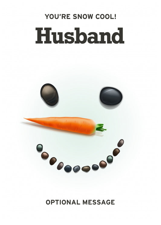 Funny Snowman Christmas Card for AuntieHusband