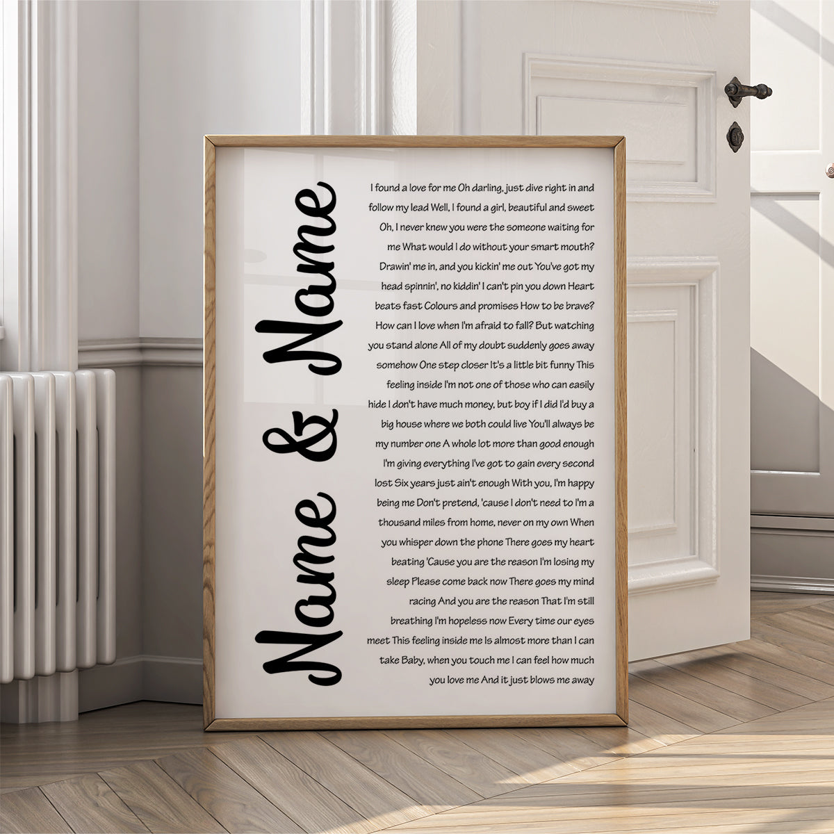 Personalised Song Lyrics Print (RA)