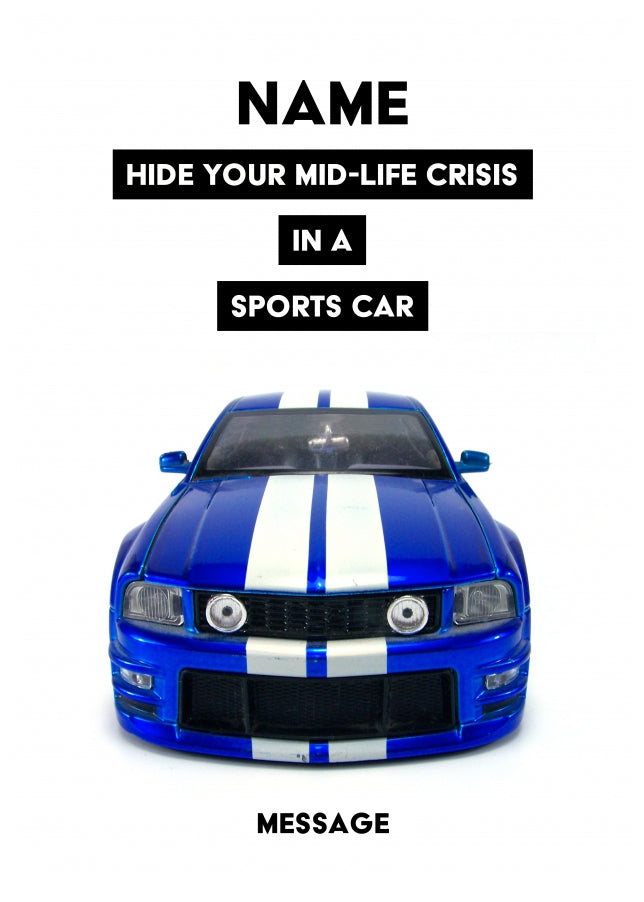 Personalised Sports Car Card