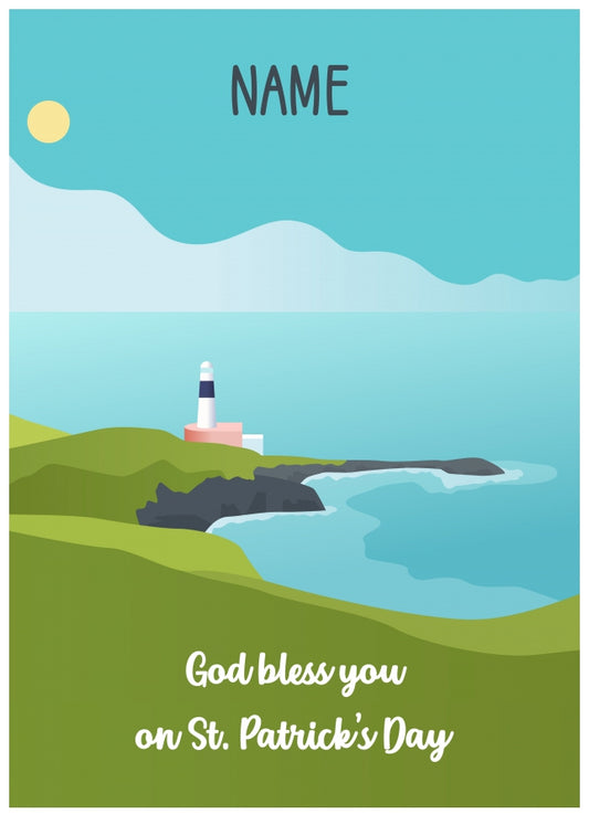 Traditional St. Patrick's Day Card for Friends & Family - Irish Scenery / Landscape