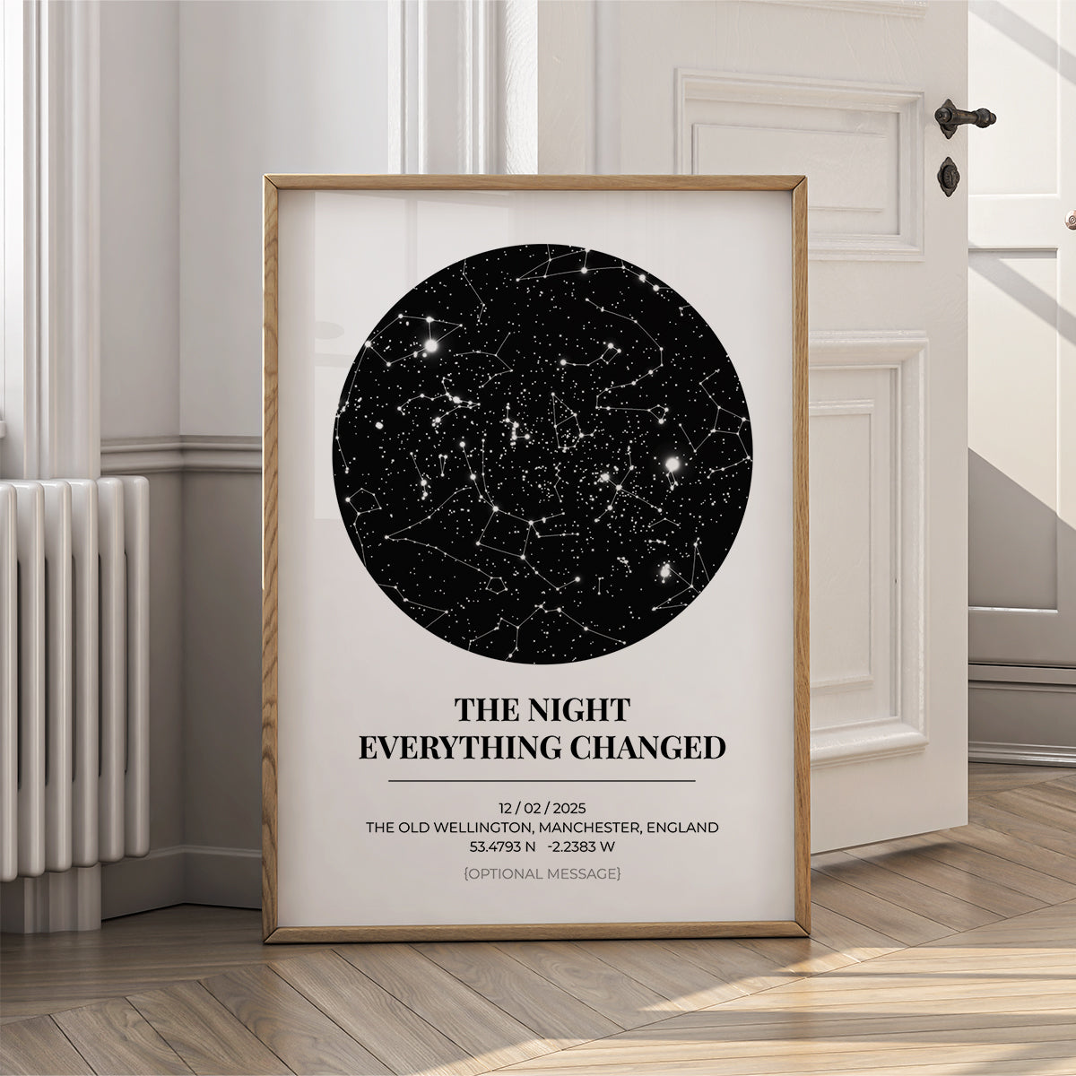 Custom Star Map Print - Round Shaped Night Sky Print - {VARIATION}