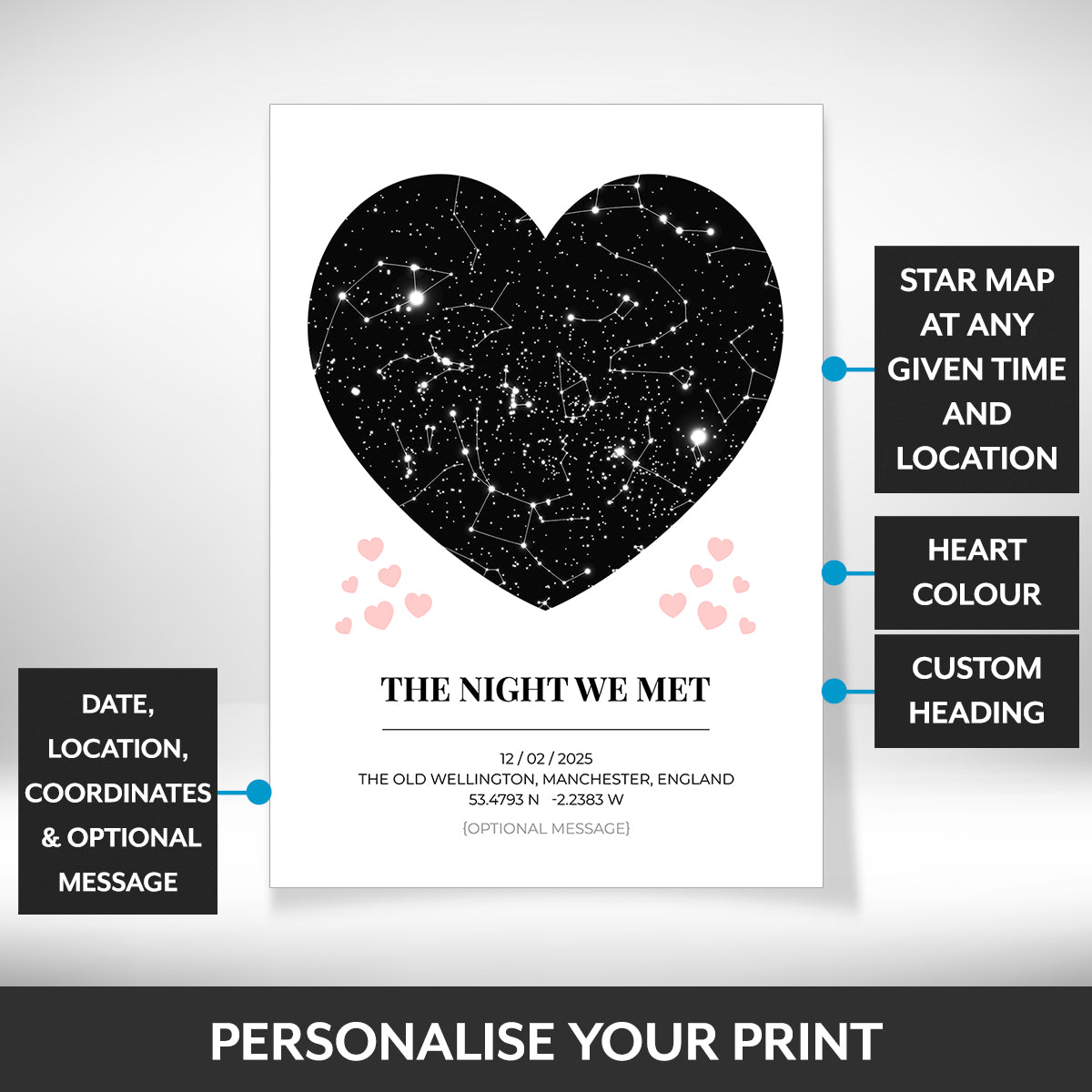 What can be personalised on this personalised gifts for women