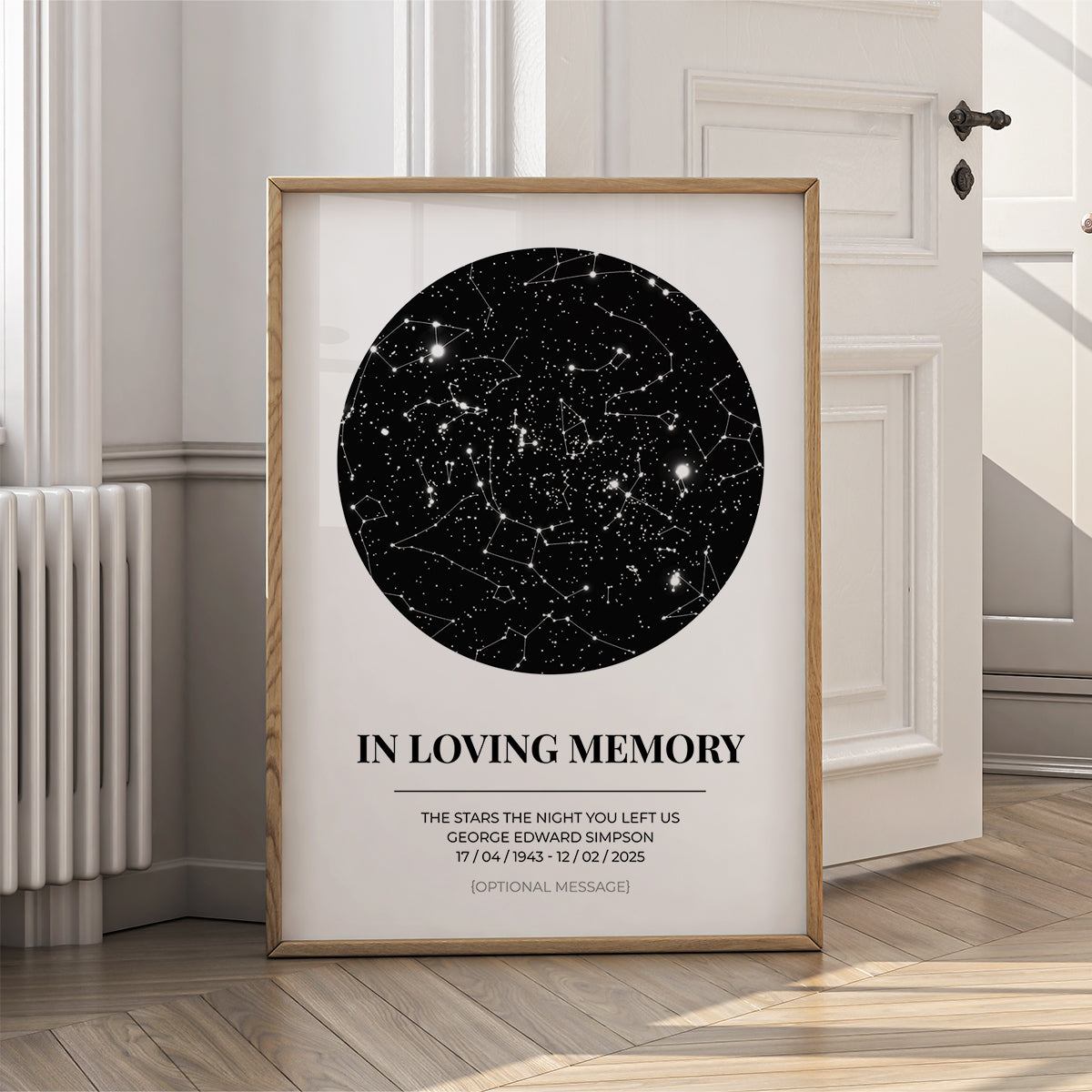 Custom Star Map Print - In Loving Memory Night Sky Wall Art - {VARIATION}