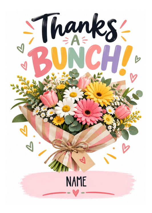 Thank You Card Thanks A Bunch