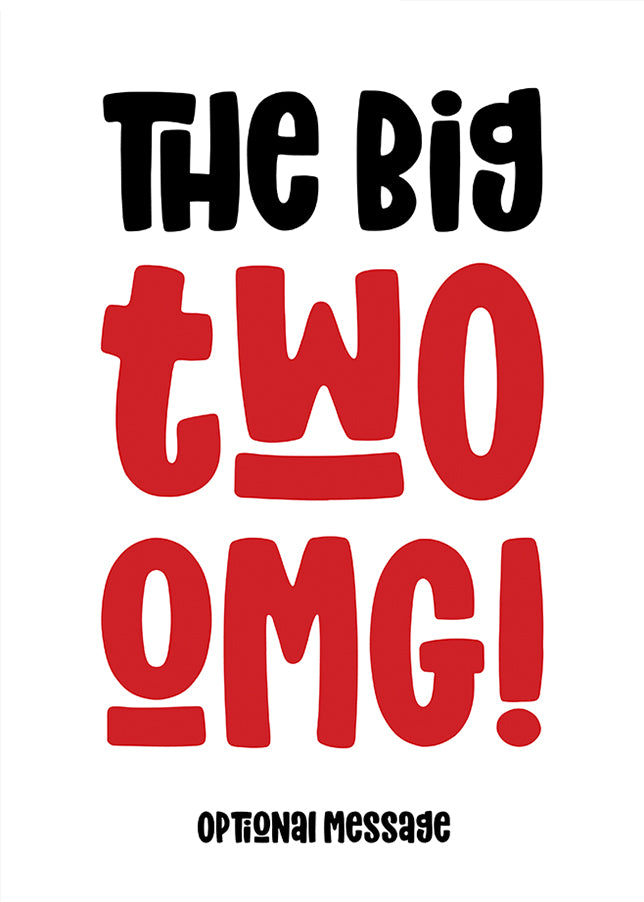 red 20 : The Big OMG! Birthday Card