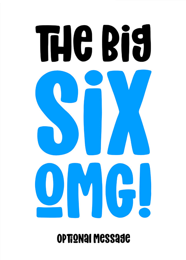 blue 60 : The Big OMG! Birthday Card