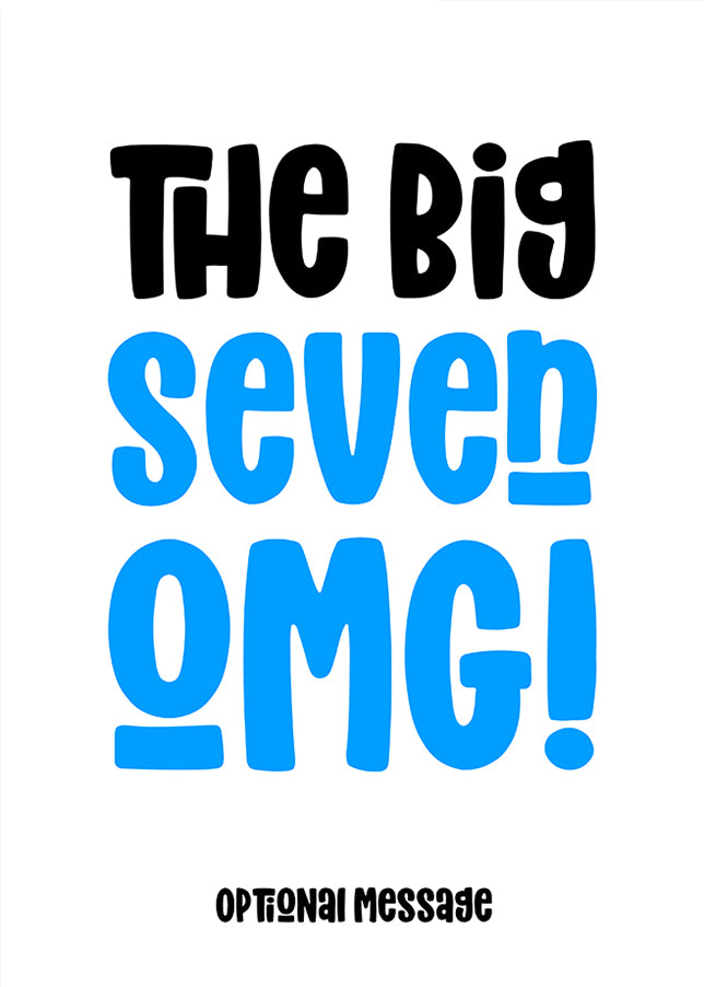 The Big OMG! Funny 70th Birthday Card for Him