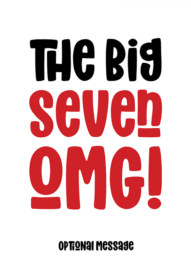 red 70 : The Big OMG! Birthday Card