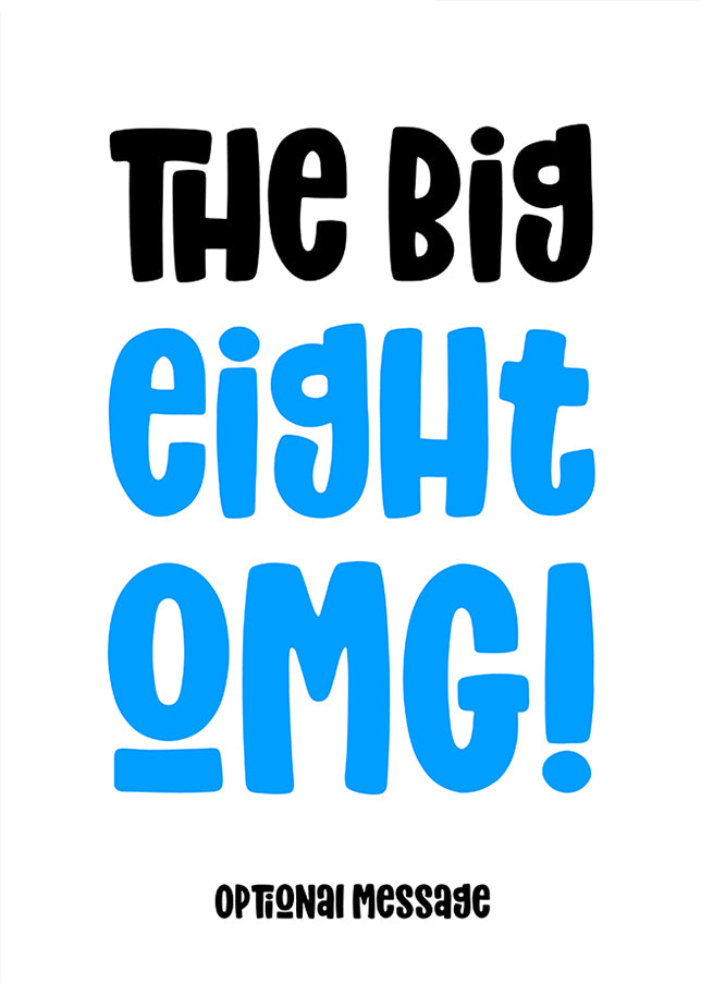 The Big OMG! Funny 80th Birthday Card for Him