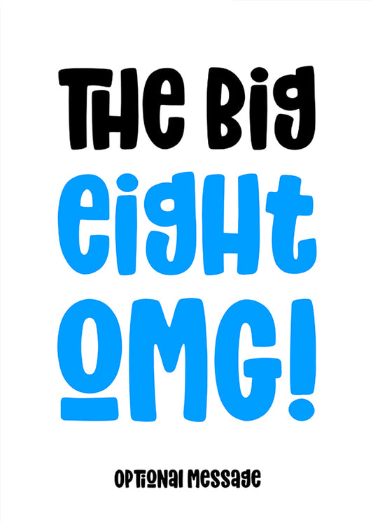 The Big OMG! Funny 80th Birthday Card for Him