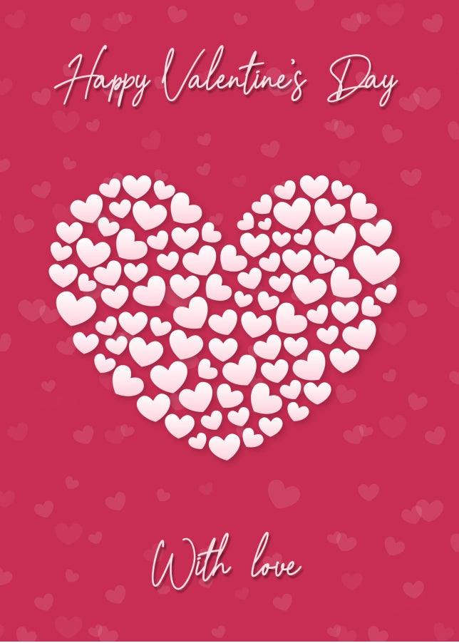 Happy Valentine's Day Card for Girlfriend or Wife - Beautiful Card for Her