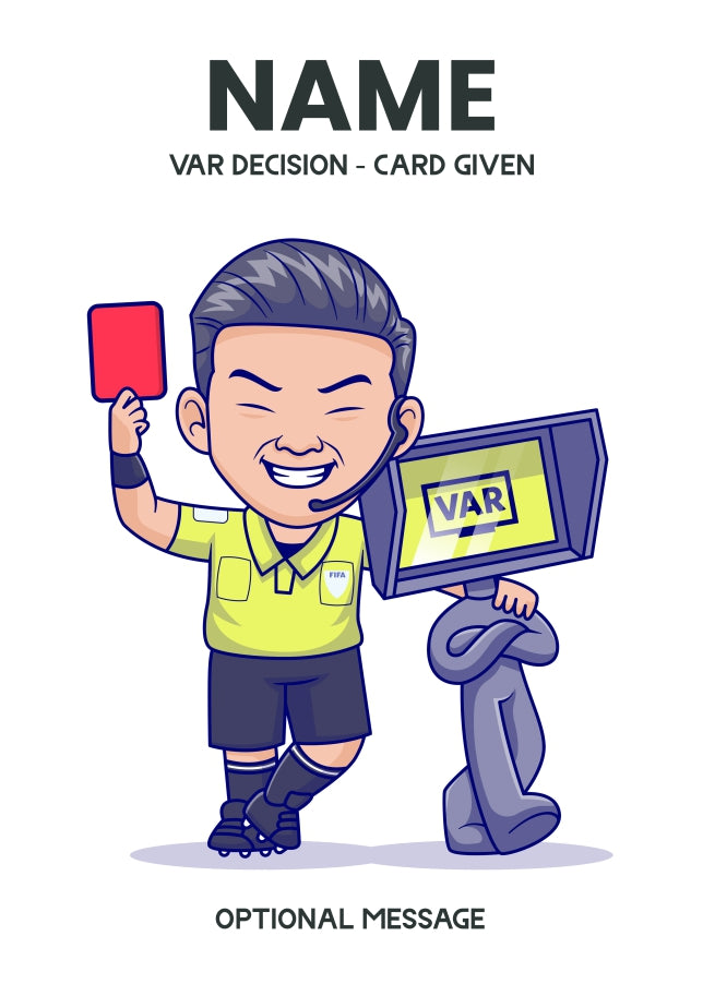 Funny Birthday Cards for Men - VAR Decision: Card Given