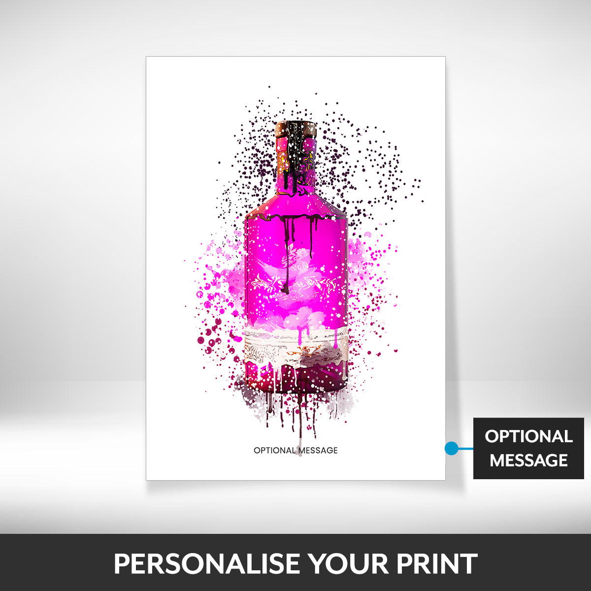 What can be personalised on this pictures for dining room walls