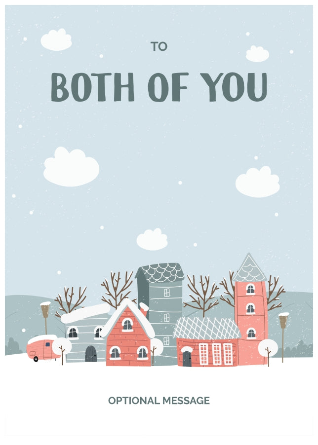 Both of You Christmas Card - Winter Village