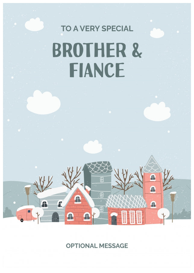 Brother and Fiance Christmas Card - Winter Village