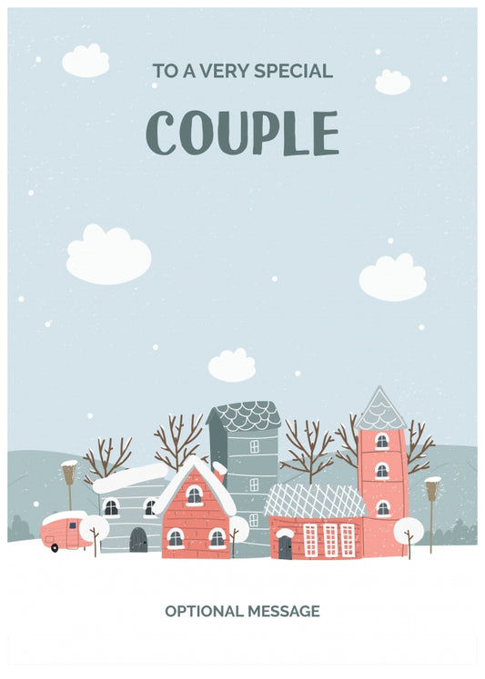 Couple Christmas Card - Winter Village