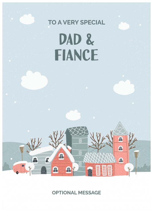 Dad and Fiance Christmas Card - Winter Village