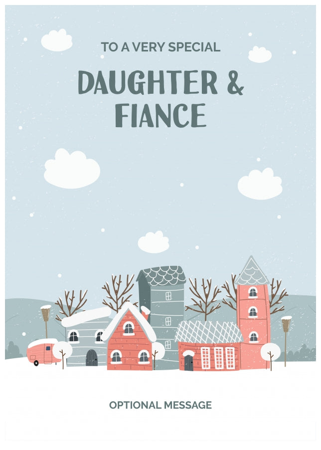 Daughter and Fiance Christmas Card - Winter Village