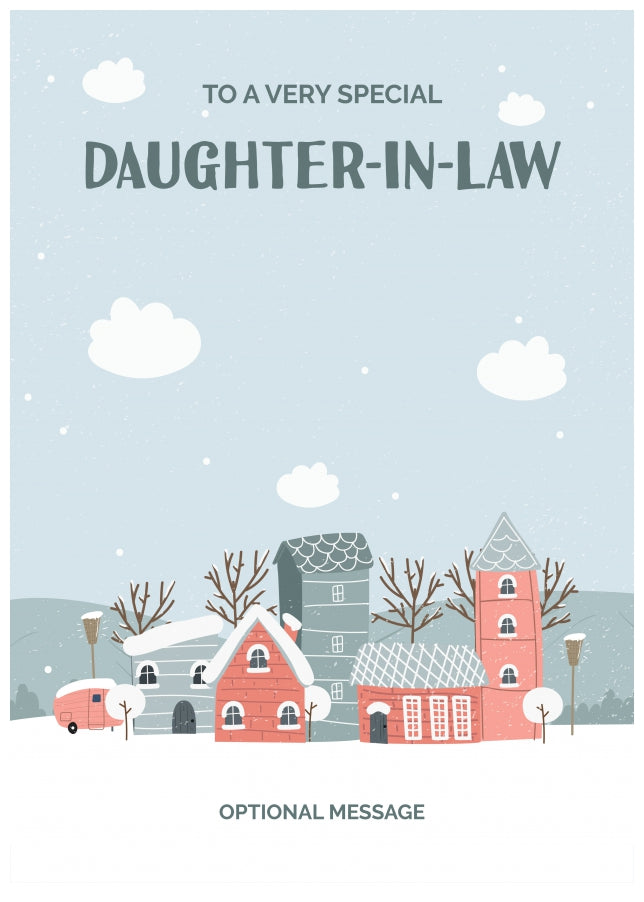 Daughter-in-law Christmas Card - Winter Village