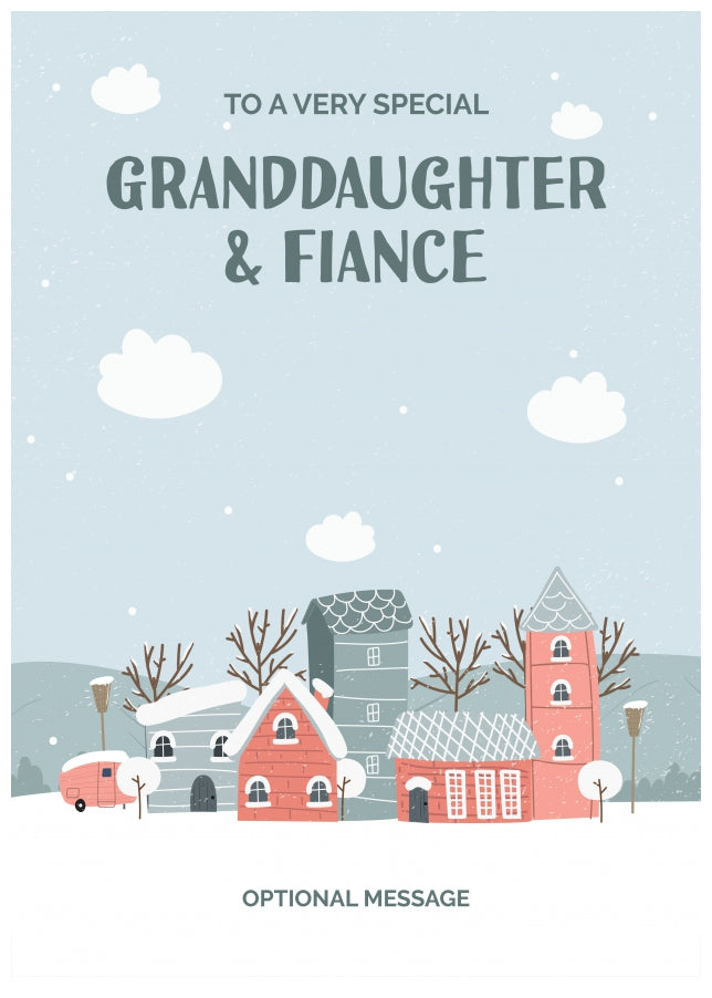 Granddaughter and Fiance Christmas Card - Winter Village