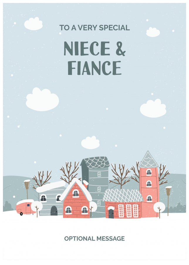 Niece and Fiance Christmas Card - Winter Village