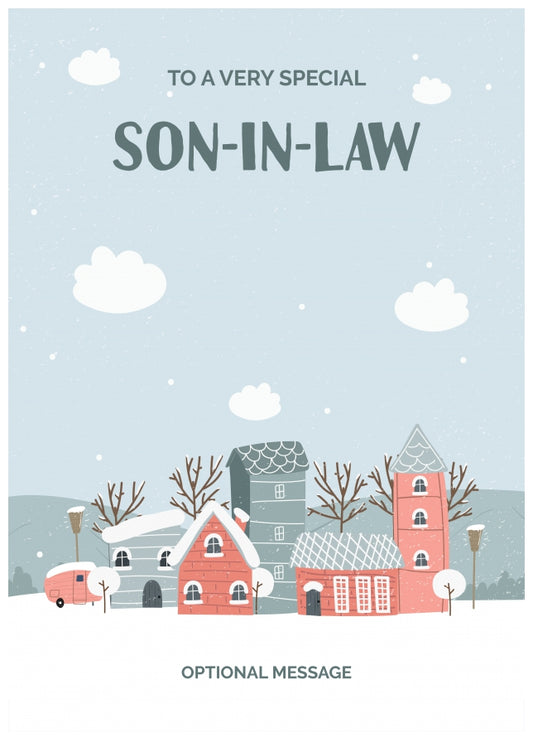 Son-in-law Christmas Card - Winter Village