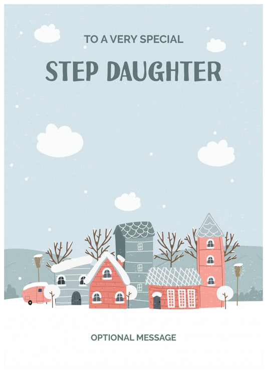 Step Daughter Christmas Card - Winter Village