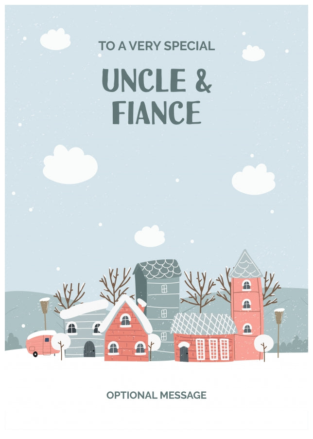 Uncle and Fiance Christmas Card - Winter Village