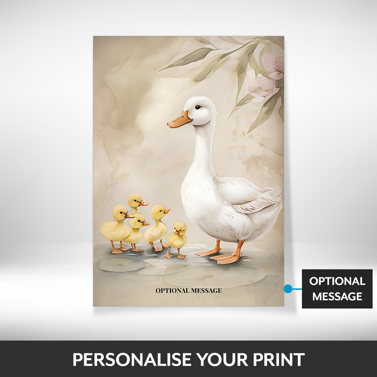 What can be personalised on this spring wall art